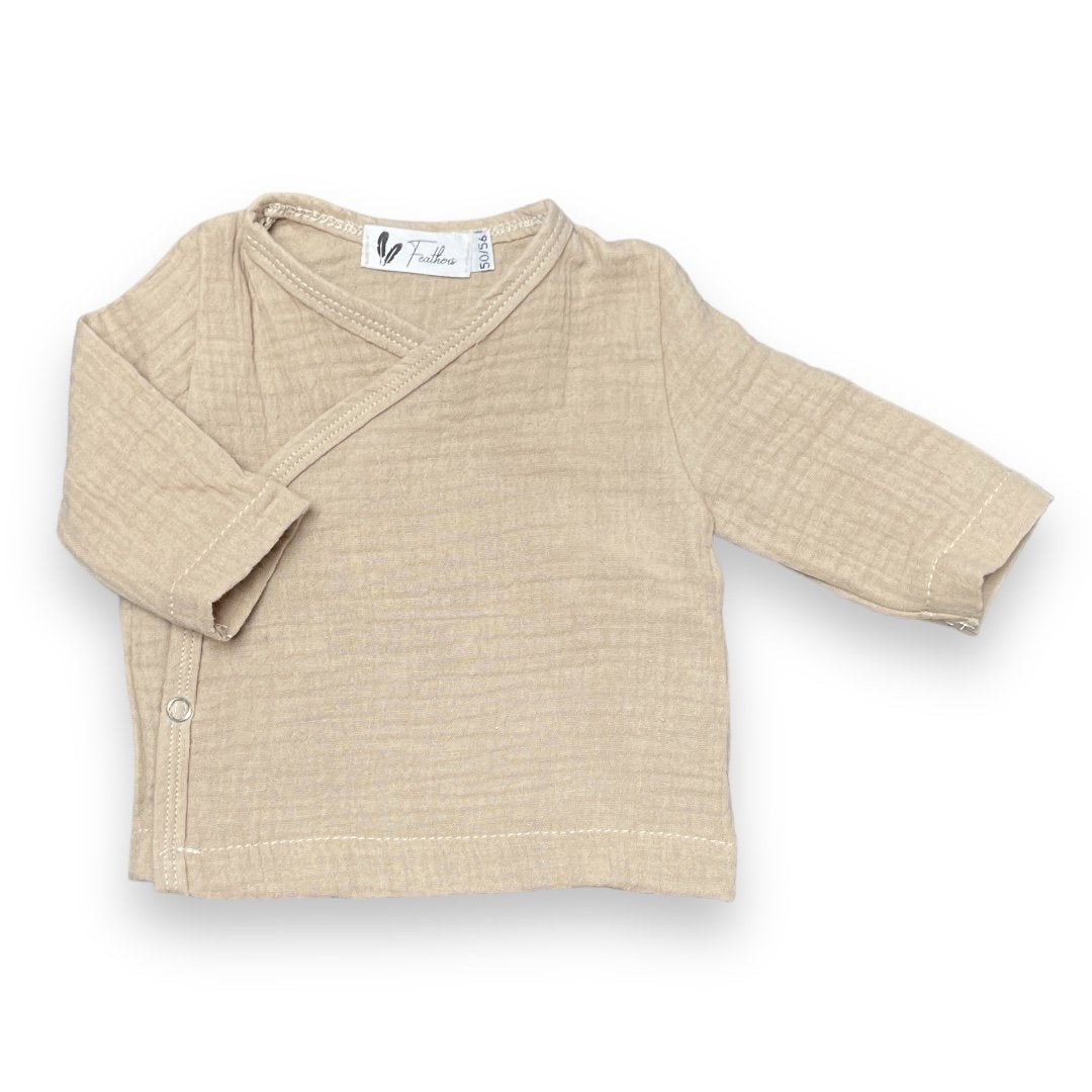 Baby Overslagshirtje Stretch Feathers - Beige