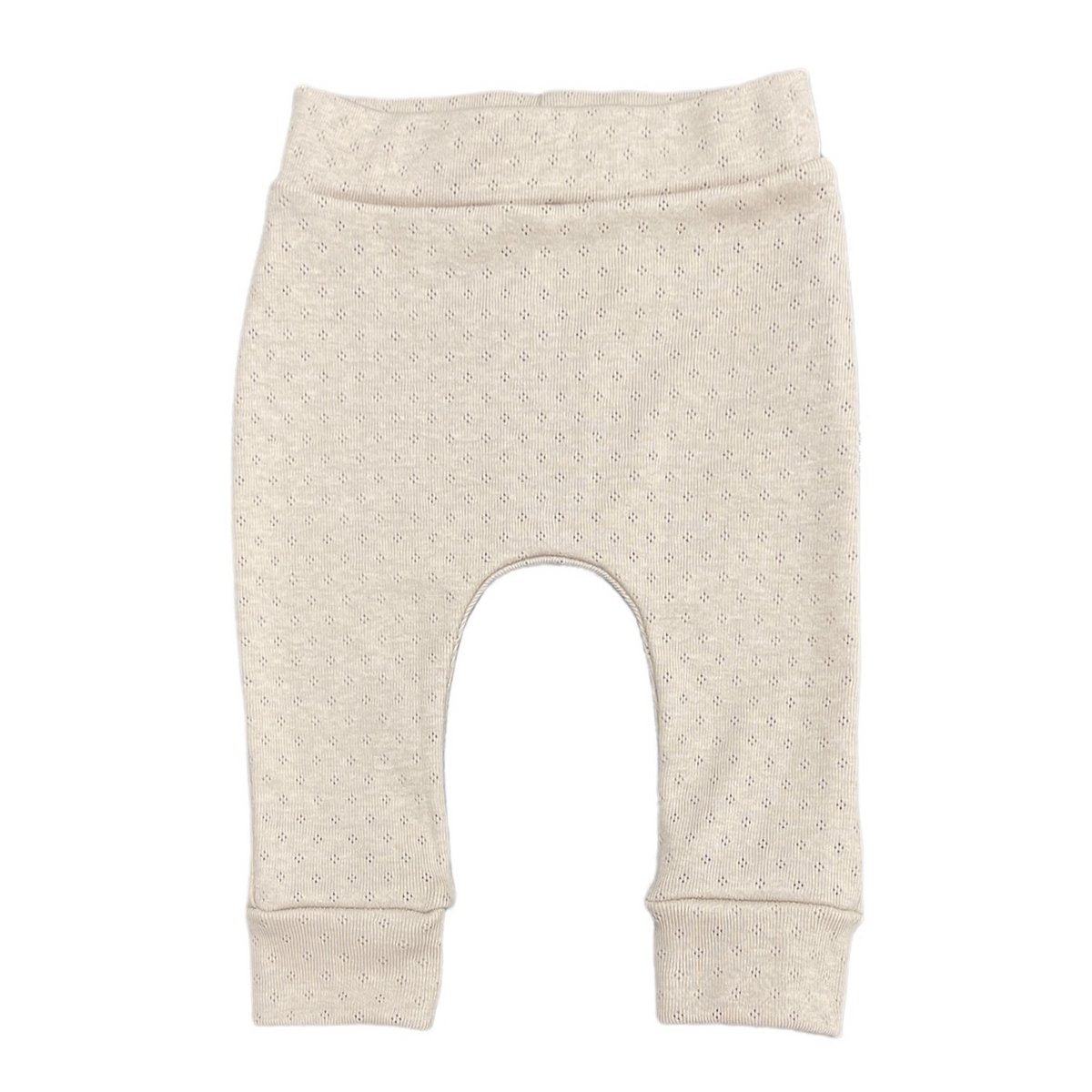 Newborn Harembroekje Pointelle Feathers - Donkerbeige