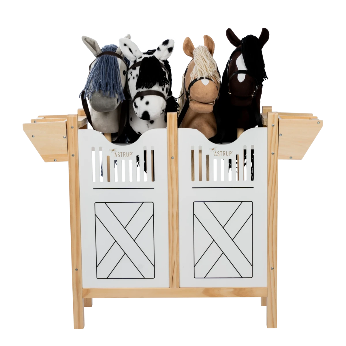 Paardenbox voor 4 stokpaarden