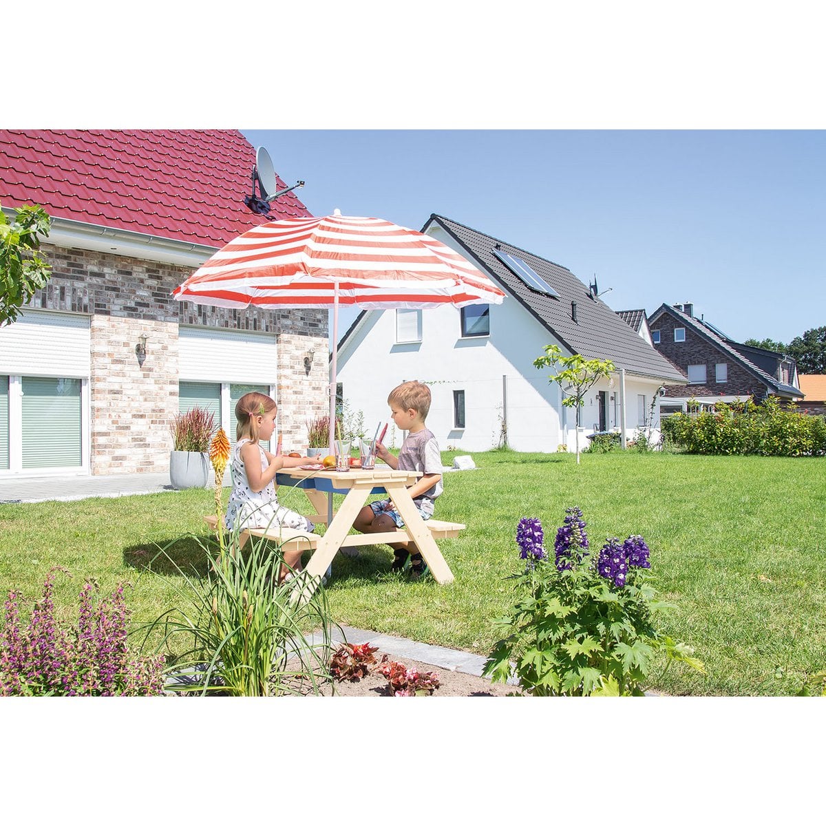 Picknickbank voor kinderen "Matsch-Nicki For 4", natuurlijk
