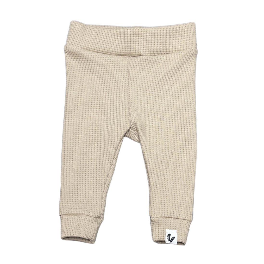 Newborn Broekje Wafelstof Feathers - Donkerbeige
