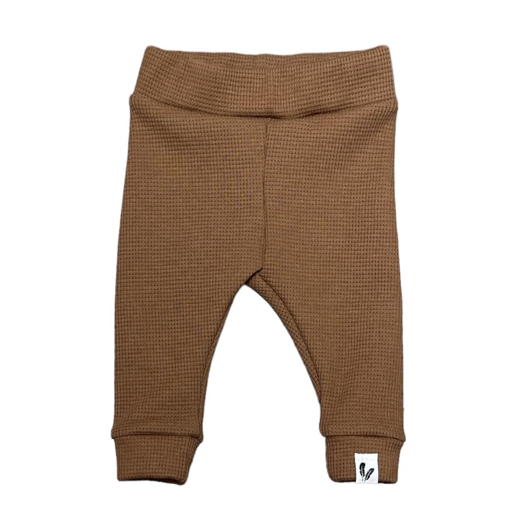 Newborn Broekje Wafelstof Feathers - Bruin