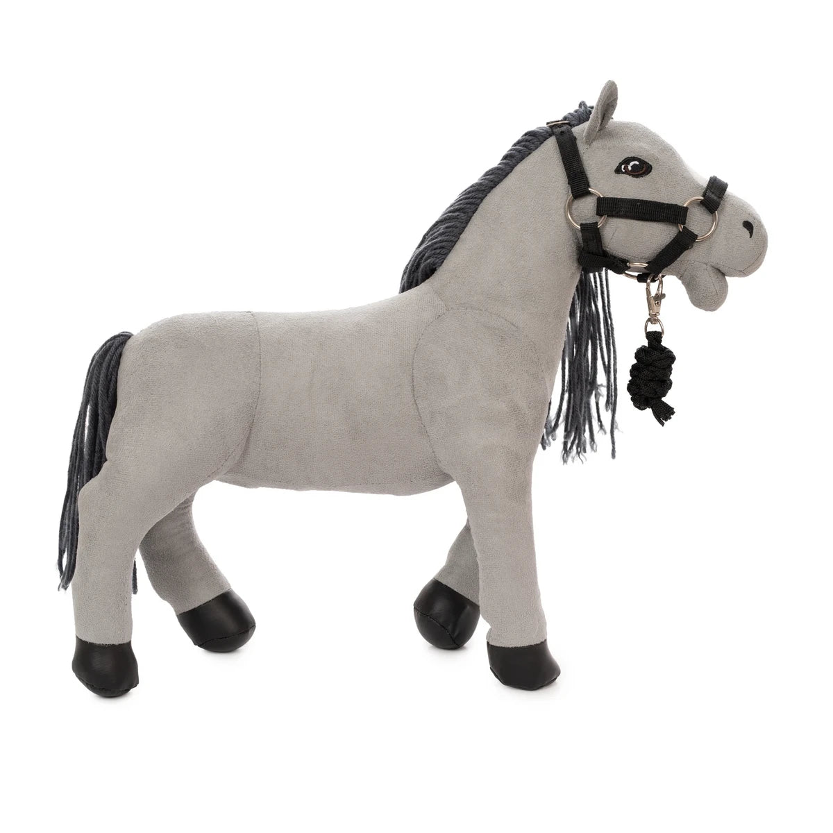 Lucky, grijze knuffelpony 30cm