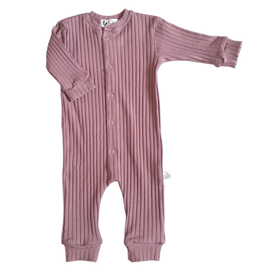 Baby Boxpakje Brede Rib Feathers - Mauve