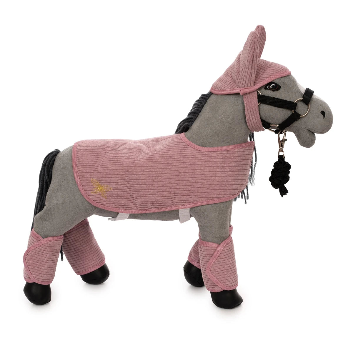 Lucky, grijze knuffelpony 30cm
