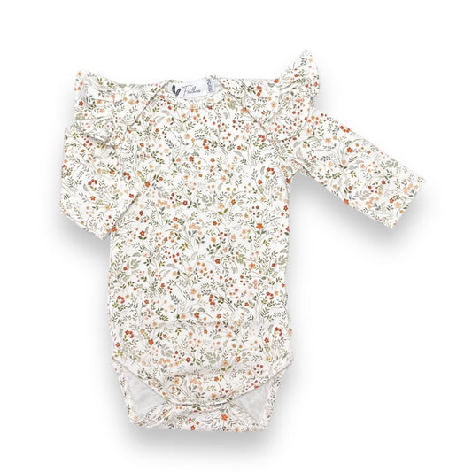Baby Rompertje Lange Mouw Ruches Feathers - Wilde Bloemen
