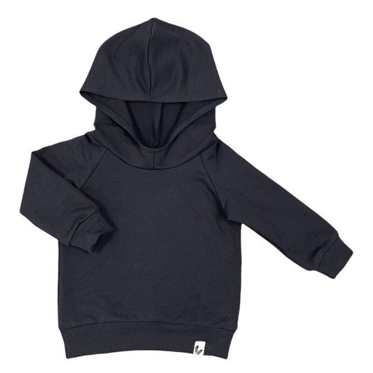 Baby Hoodie Effen Feathers - Zwart