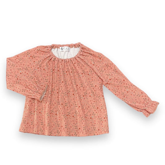 Baby Tuniek Feathers - Roestbruine Bloemen