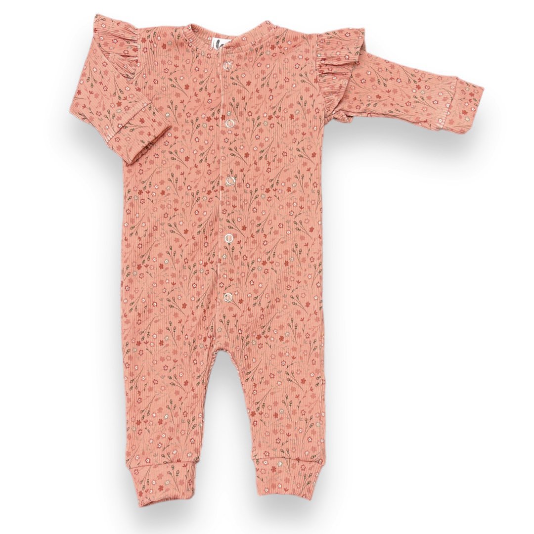 Baby Boxpakje Ruches Feathers - Roestbruine Bloemen