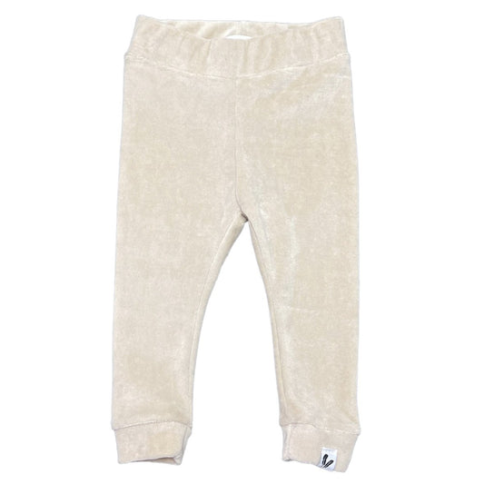 Baby Broekje Nicky Velours Feathers - Lichtbeige