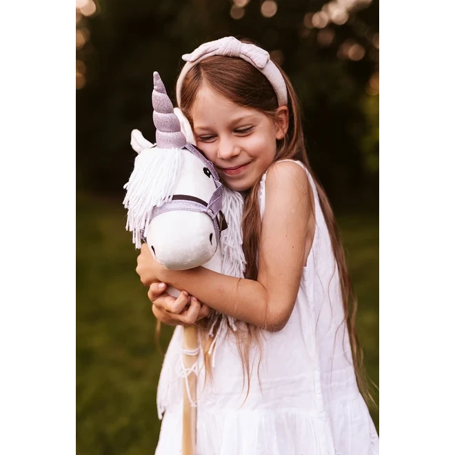 Unicorn hoorn en halter roze