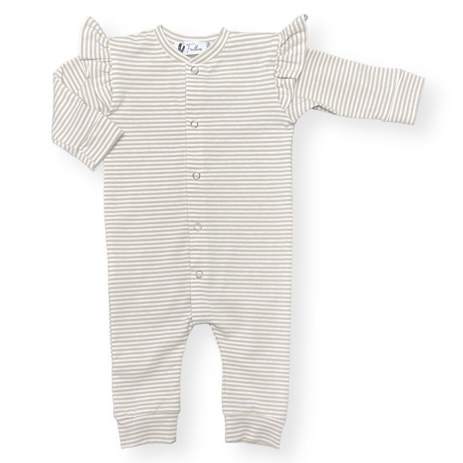 Baby Boxpakje Ruches Feathers - Streepjes Ivoor