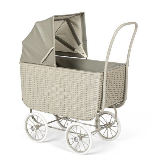 Poppenwagen Retro Rotan ByASTRUP - Grijs