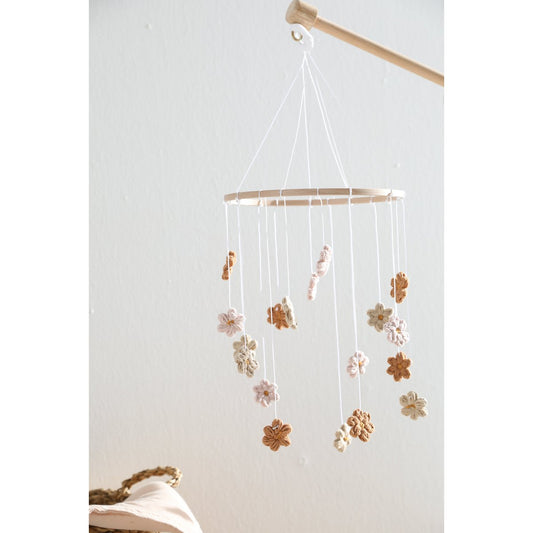 Gehaakte Bloemenmobiel Himmelblom 2 Stories - Beige