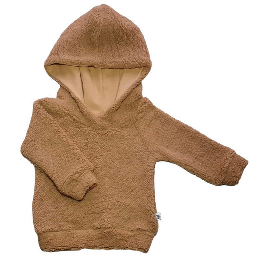 Baby Hoodie Teddy Feathers - Camel