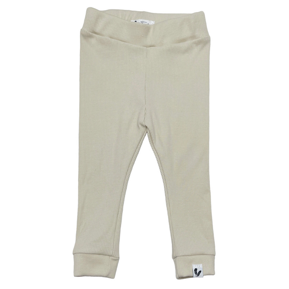 Baby Broekje Rib Feathers - Naturel Beige