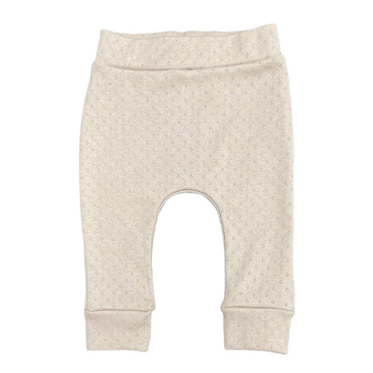 Newborn Harembroekje Pointelle Feathers - Donkerbeige