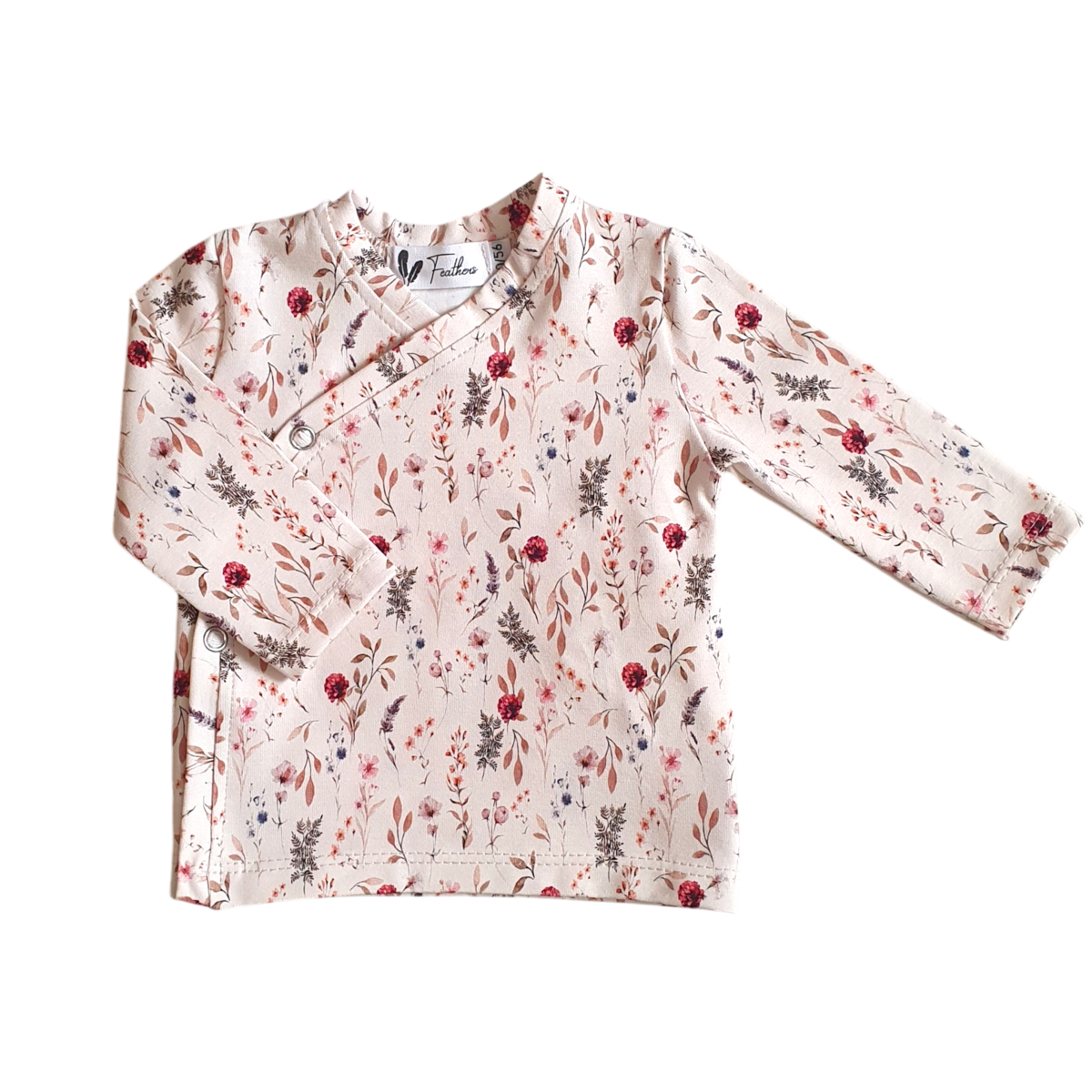 Baby Overslagshirtje Feathers - Romantische Bloemen