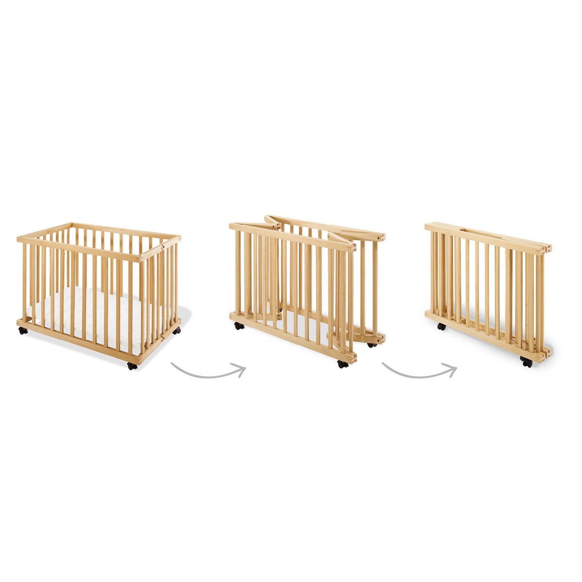 Playpen "Levin" klein, opvouwbaar, onbehandeld