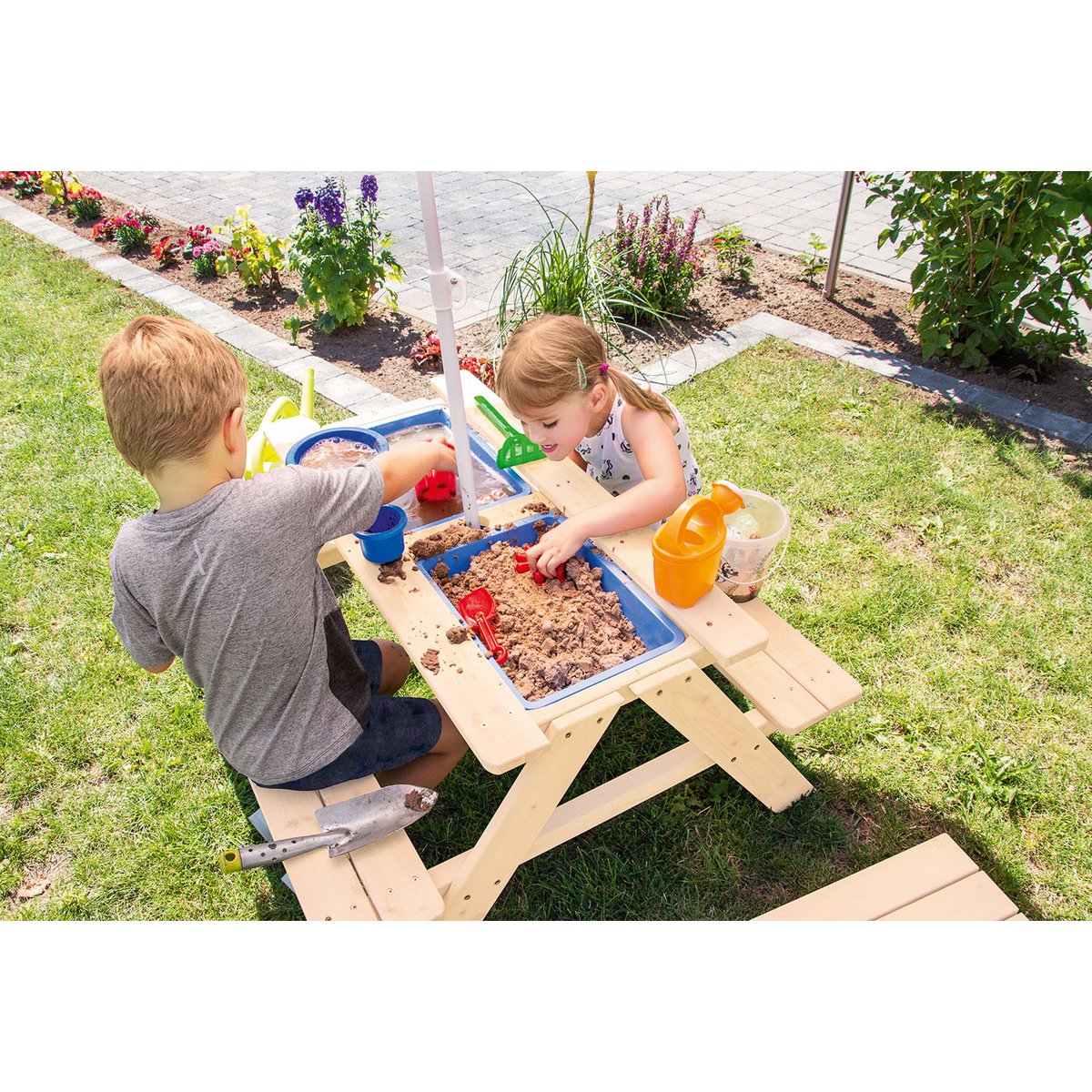 Picknickbank voor kinderen "Matsch-Nicki For 4", natuurlijk