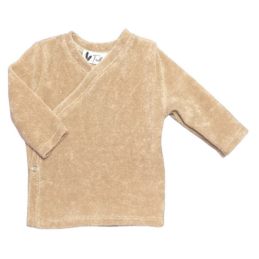 Baby Overslagshirtje Badstof Feathers - Zand