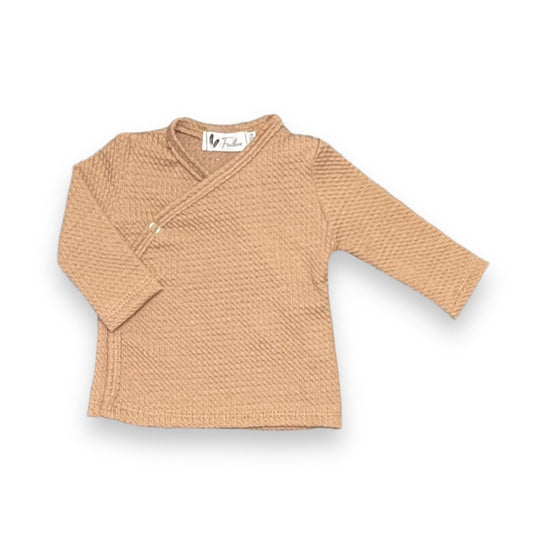 Baby Overslagshirtje Kabelstructuur Feathers - Cacao