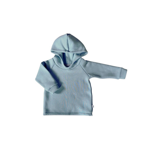 Baby Hoodie Joggingstof Feathers - Zeegroen