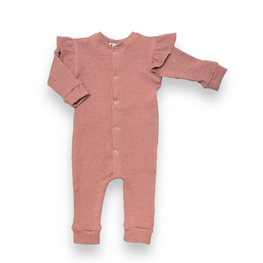 Baby Boxpakje Ruches Kabelstructuur Feathers - Oudroze