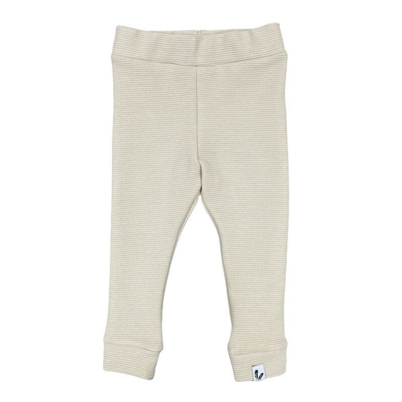 Baby Broekje Rib Feathers - Beige