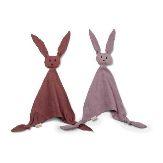Ado Knuffeldoekje 2-pack Nuuroo - Woodrose / Mahonie