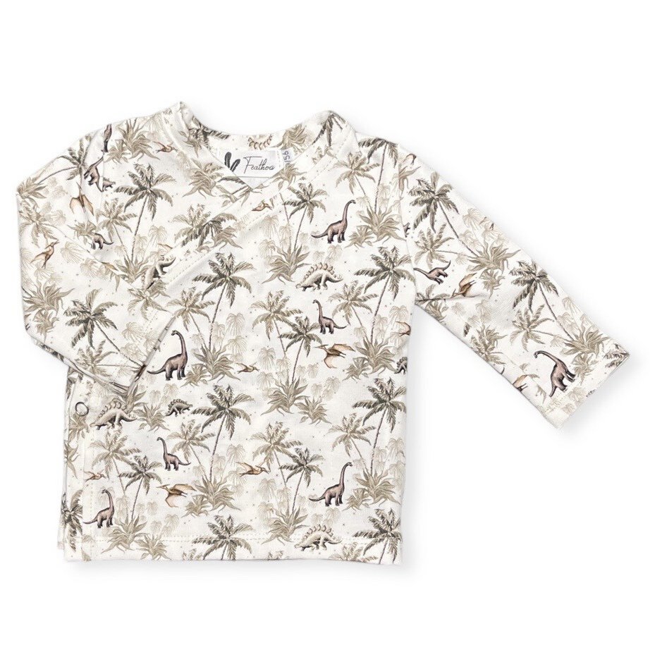 Baby Overslagshirtje Feathers - Dino's