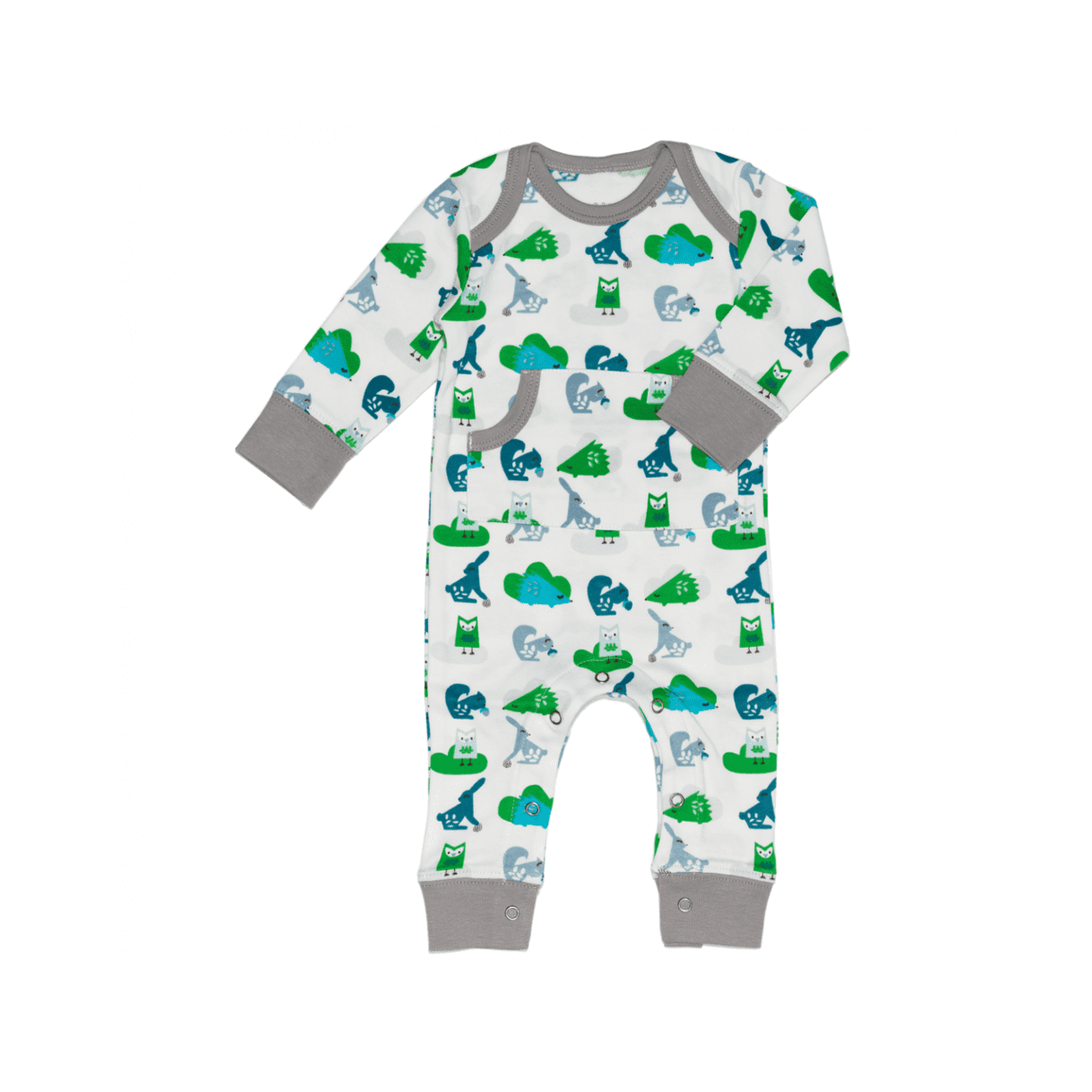 Baby pyjama Met Voet Eekhoorn - Groen