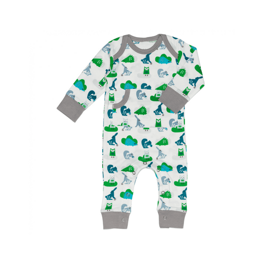 Baby pyjama Met Voet Eekhoorn - Groen