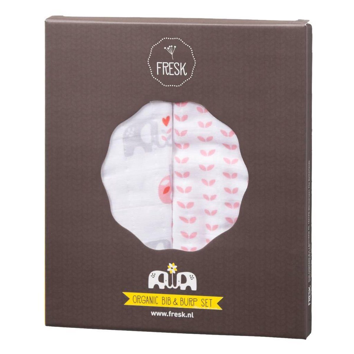 Spuugdoek Set Olifant - Roze