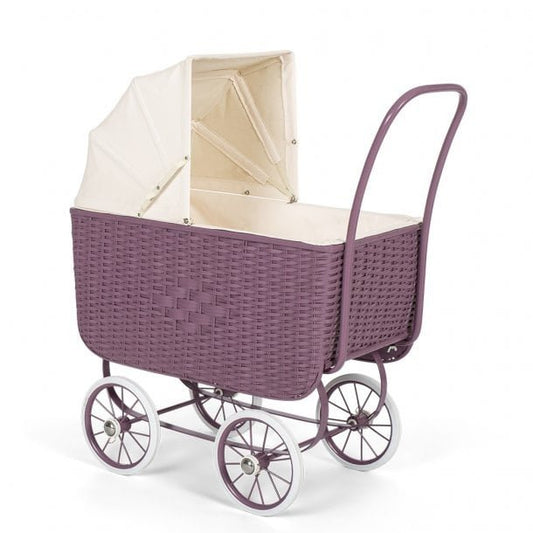 Poppenwagen Retro Rotan ByASTRUP - Paars