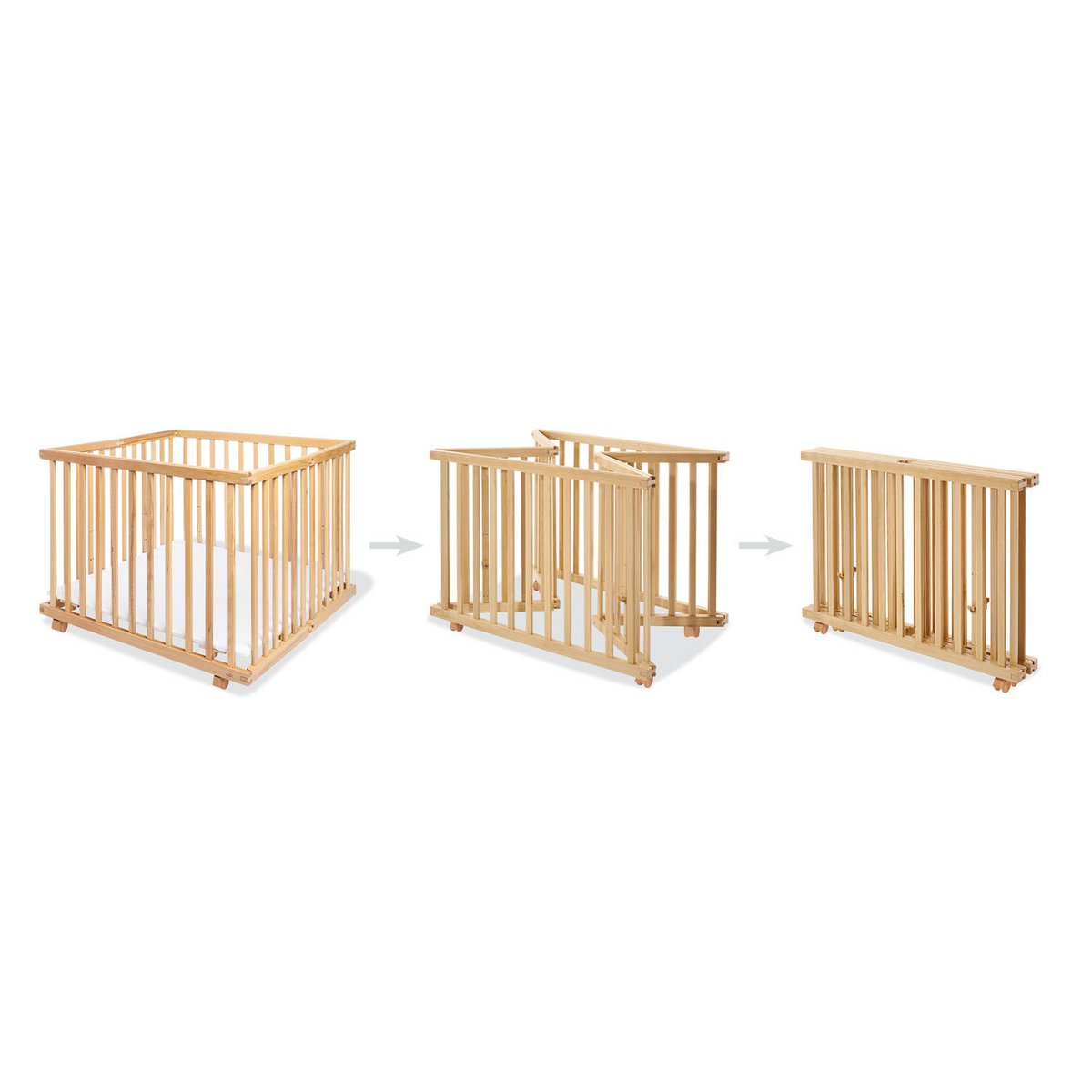 Playpen "lexus" groot, opvouwbaar, helder gelakt