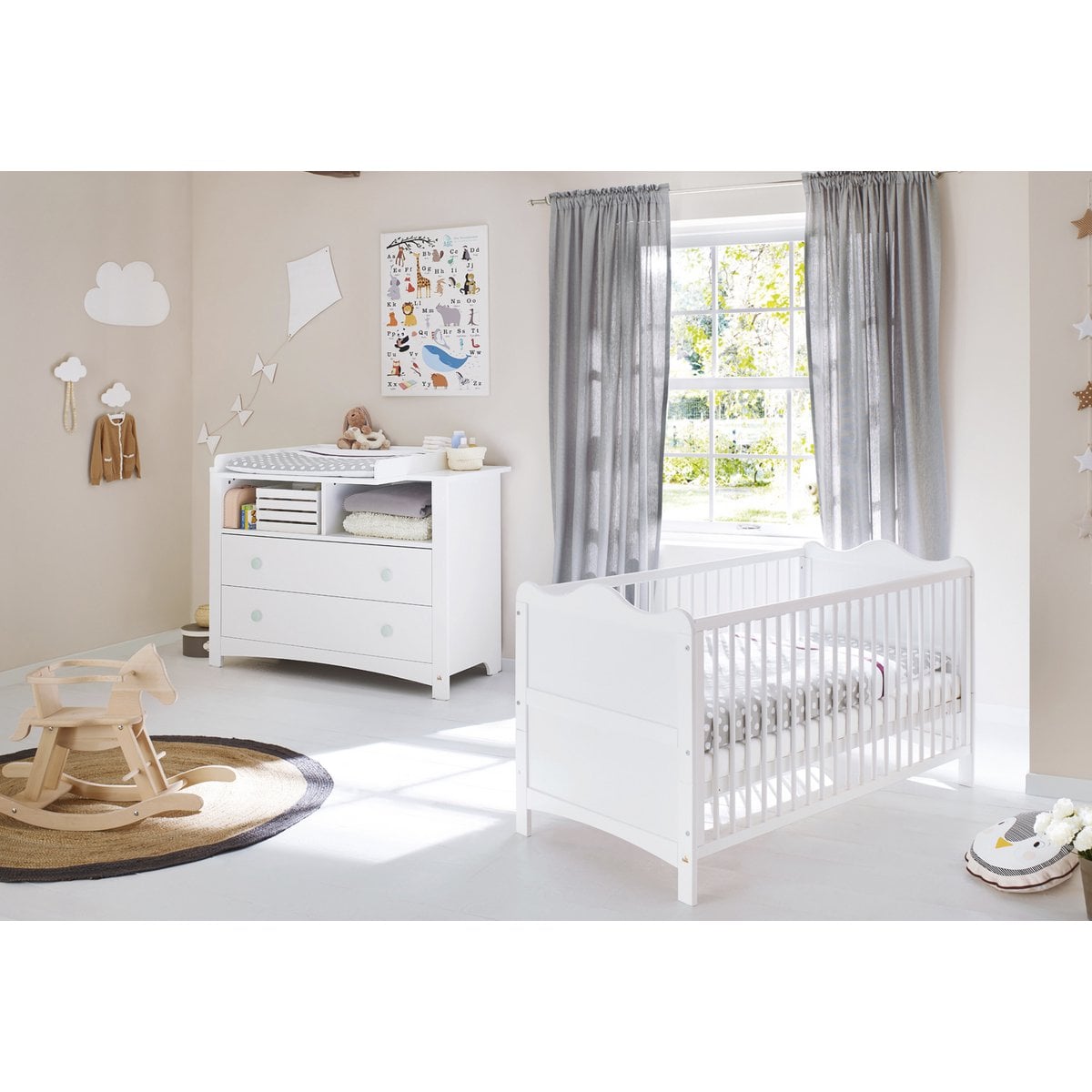 Kinderkamer "Florentina" extra breed, 2 delen