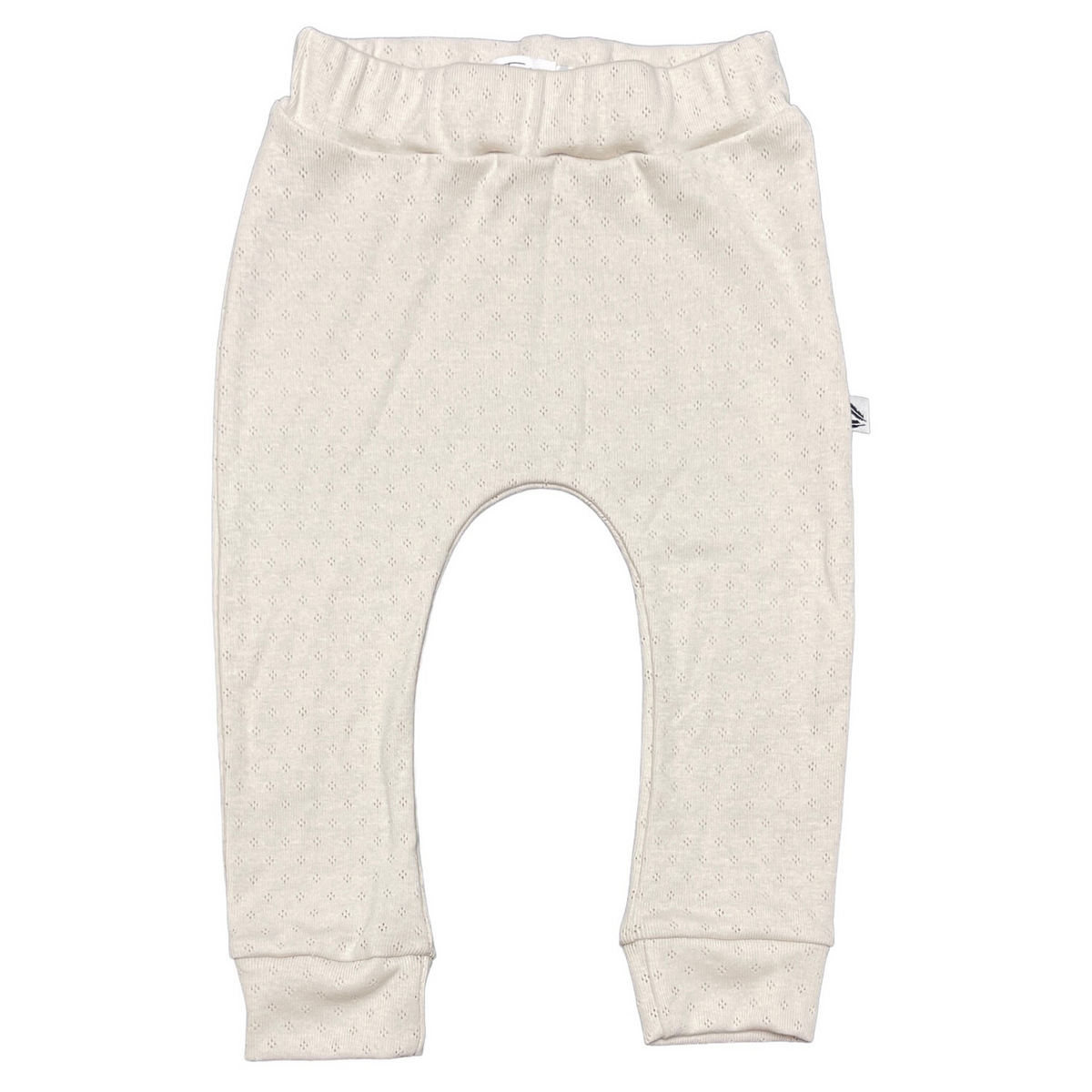 Baby Harembroekje Pointelle Feathers - Naturel Beige