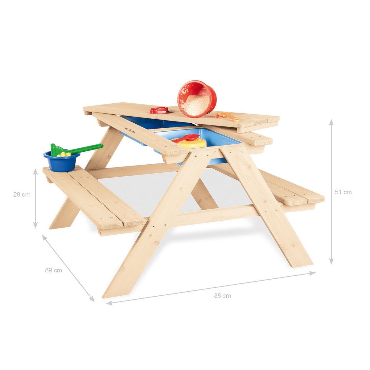 Picknickbank voor kinderen "Matsch-Nicki For 4", natuurlijk