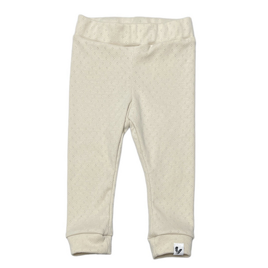 Baby Broekje Pointelle Feathers - Naturel Beige