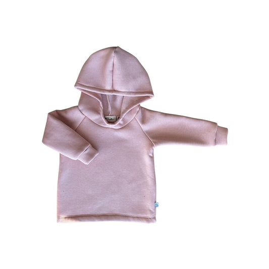Baby Hoodie Joggingstof Feathers - Nude Roze