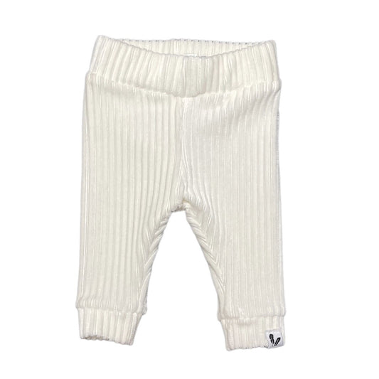 Newborn Broekje Ribfluweel Feathers - Ecru
