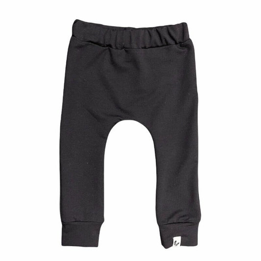 Baby Baggy Broekje Badstof Feathers - Zwart