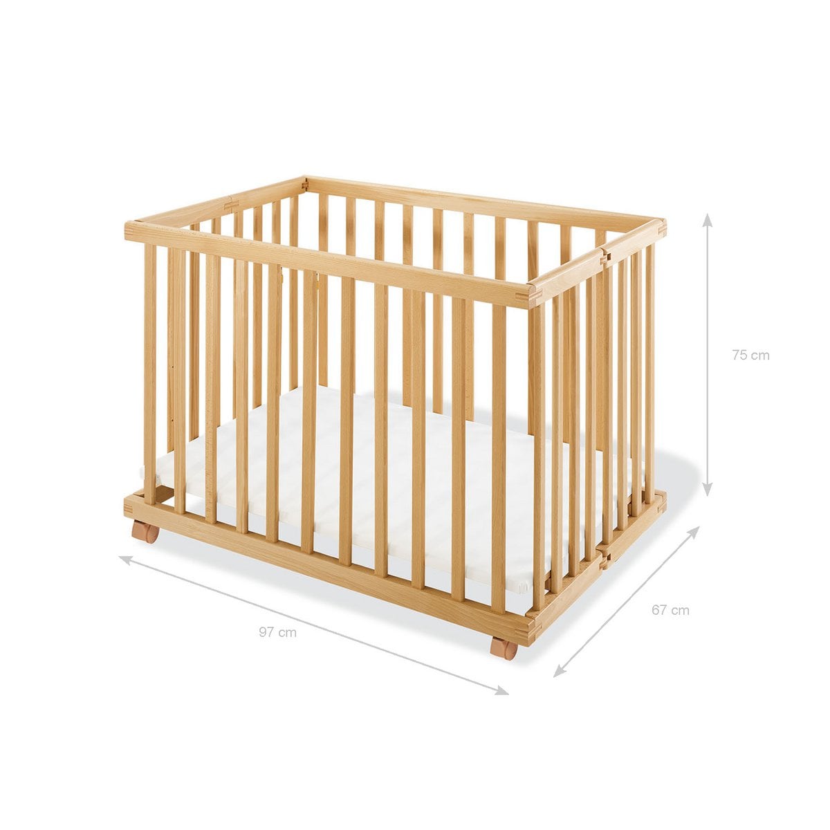 Playpen "Levin" klein, opvouwbaar, onbehandeld