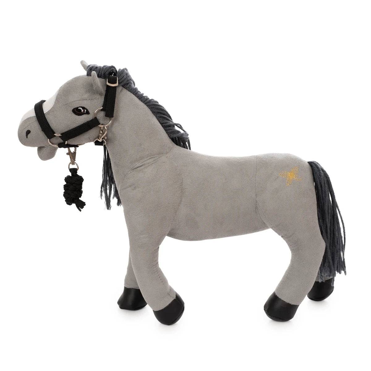 Lucky, grijze knuffelpony 30cm