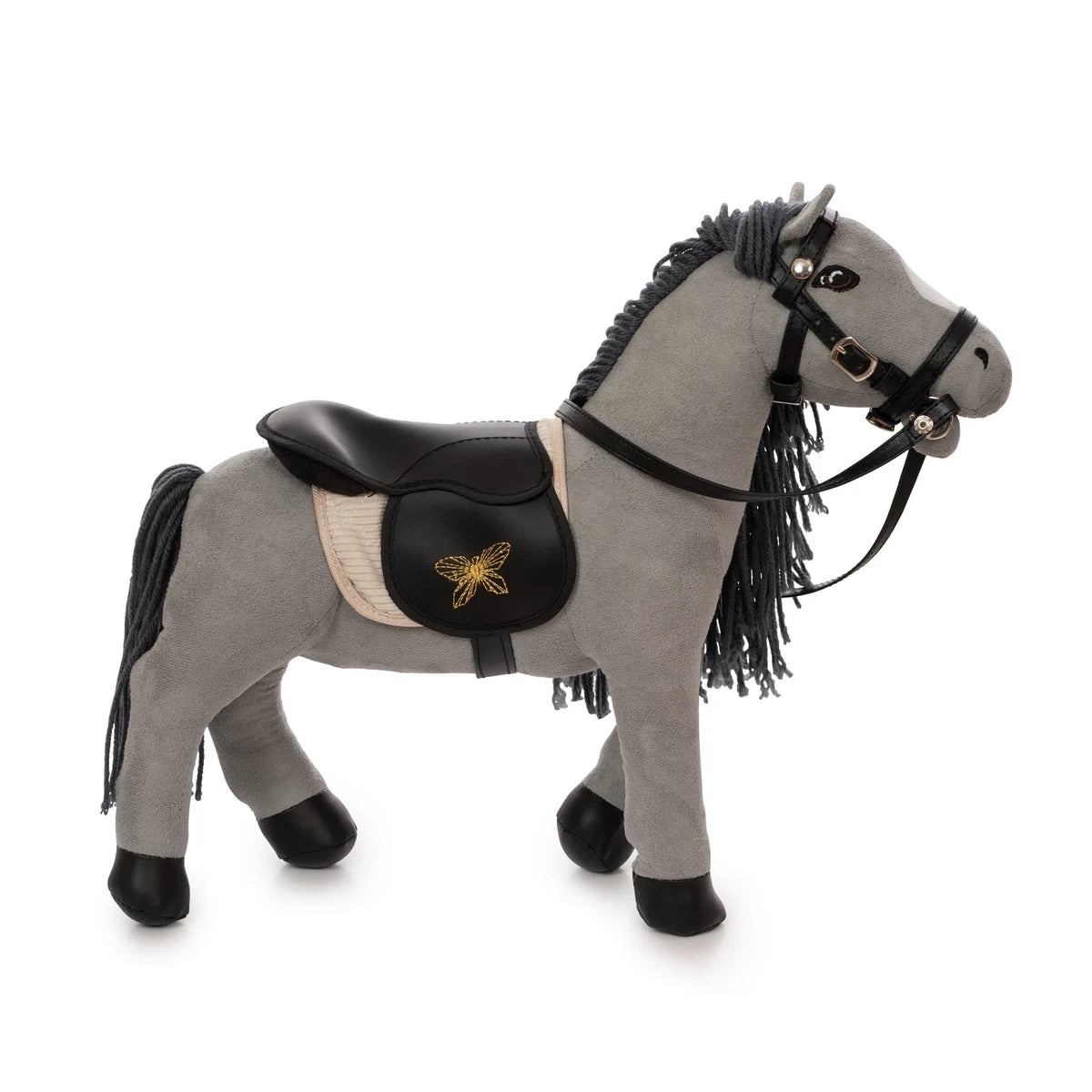 Lucky, grijze knuffelpony 30cm