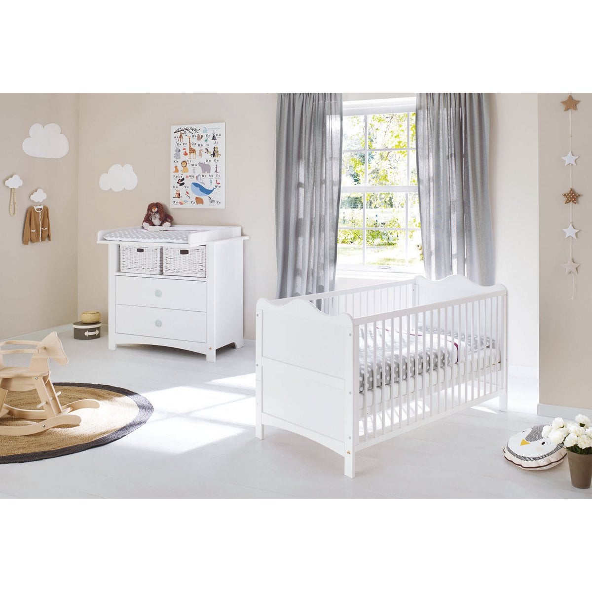 Kinderkamer "Florentina" breed, 2 delen