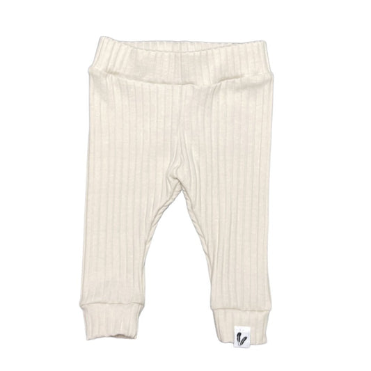 Newborn Broekje Brede Rib Feathers - Naturel Beige