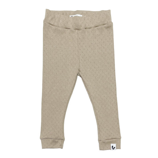 Baby Broekje Pointelle Feathers - Donkerbeige