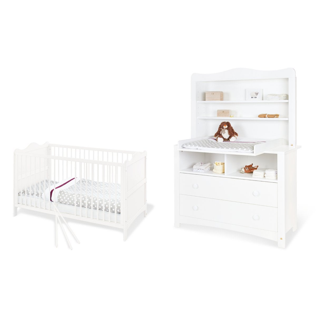 Kinderkamer "Florentina" extra brede incl. Extra brede plank -eenheid, 3 delen